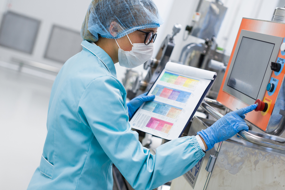 scientist conducting an audit of lab equipment