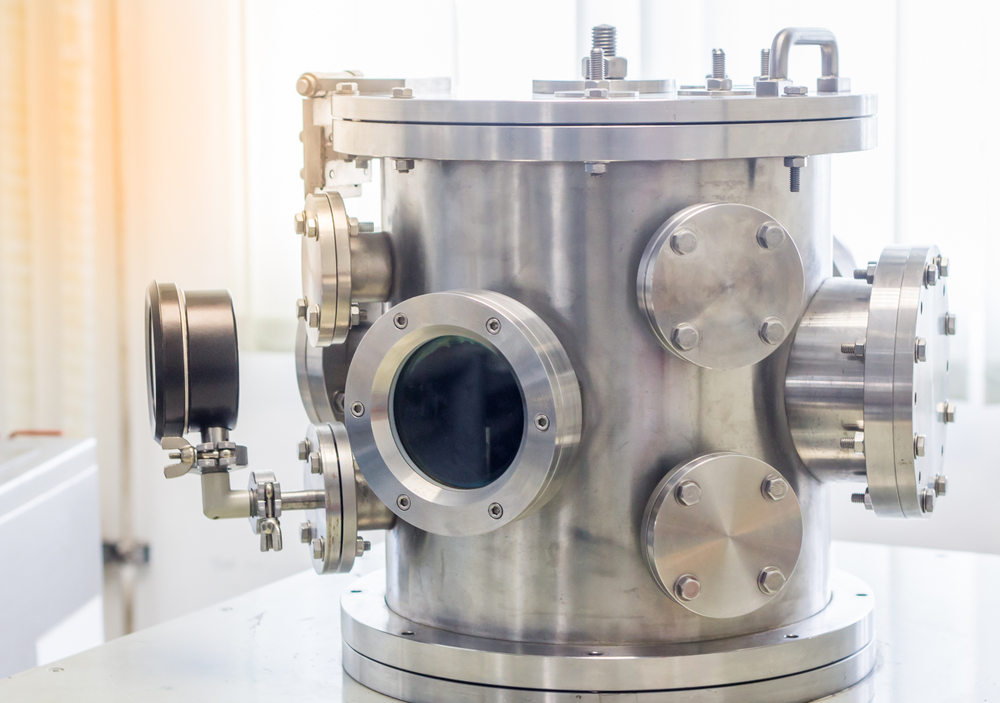 table top vacuum chamber in a lab setting