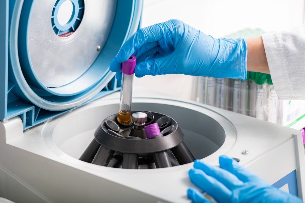 Laboratory centrifuge, pharmacology close up